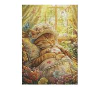 1000pcs(38x26cm) Puzzle Per Adolescenti Garden Dreams Cute Cat Nap Puzzle Per Adolescenti Giochi Per Famiglie Ma Divertenti E Umoristici Regali Per Ridurre Lo Stress 1000pcs(38x26cm)