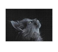 1000pcs(38x26cm) Puzzle Per Adolescenti Gray Cat Portrait Puzzle Per Adulti Gioco Pratico Assemblaggio Di Modelli Regali Unici Per Compleanni E Occasioni Speciali 1000pcs(38x26cm)