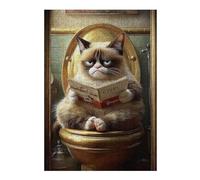 1000pcs(38x26cm) Puzzle Per Adolescenti Grumpy Cat Reading Book-3 Puzzle Per Adulti Gioco Per Famiglie Decorazione Per La Casa Attività Divertenti A Casa 1000pcs(38x26cm)