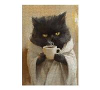 1000pcs(38x26cm) Puzzle Per Adolescenti Grumpy Cat with Coffee Mug Puzzle Per Adulti Gioco Pratico Decorazione Perfetta Difficile Da Completare 1000pcs(38x26cm)
