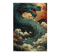 1000pcs(38x26cm) Puzzle Per Adolescenti Puzzle Dragon Wave Art Print Puzzle Per Adulti Giochi Rilassanti Per Divertimento in Famiglia Per Compleanno, Natale 1000pcs(38x26cm)