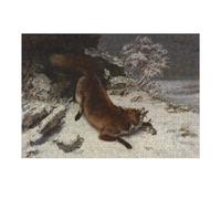 1000pcs(38x26cm) Puzzle Per Adolescenti Puzzle Fox in The Snow Puzzle Fai Da Te Giocattoli Per Il Divertimento in Famiglia Regali Unici Per Compleanno E Natale 1000pcs(38x26cm)