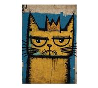 1000pcs(38x26cm) Puzzle Per Adolescenti Puzzle Grumpy Abstract Cat Puzzle Per Adulti Gioco Per Famiglie Taglio Di Precisione Per Compleanno, Natale 1000pcs(38x26cm)