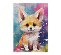 1000pcs(38x26cm) Puzzle Per Adolescenti Rainbow Fox Cub Art Print Puzzle Per Adulti Giochi Rilassanti Decorazione Murale Ideale Come Regalo 1000pcs(38x26cm)