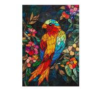 1000pcs(38x26cm) Puzzle Per Adolescenti Rainbow Parrot Stained Glass Panel Puzzle Per Adolescenti Giochi Rilassanti Decorazione Perfetta Regali Antistress 1000pcs(38x26cm)