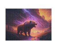 1000pcs(38x26cm) Puzzle Per Adolescenti Thundering Beast in Stormy Wilderness Puzzle Giocattolo Decorazione Da Parete Analisi E Logica Divertimento Attività A Casa, 1000pcs(38x26cm)