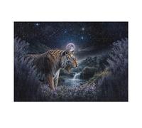 1000pcs(38x26cm) Puzzle Per Adolescenti Tiger Under Moonlight Puzzle Per Adulti Gioco Rompicapo Analisi E Logica Difficile E Sfida 1000pcs(38x26cm)