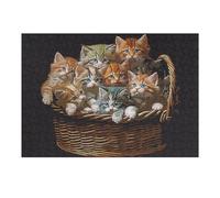 1000pcs(38x26cm) Puzzle Per Adolescenti Vintage Cute Cat Puzzle Per Adolescenti Gioco Rompicapo Regalo Di Compleanno Attività Divertenti A Casa 1000pcs(38x26cm)