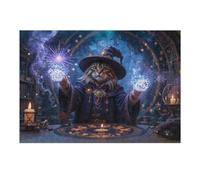 1000pcs(38x26cm) Puzzle Per Adolescenti Wizard Cat Casting Magic Puzzle Per Adolescenti: Giocattoli Antistress, Un'opera D'arte, Attività Divertenti Da Fare A Casa 1000pcs(38x26cm)