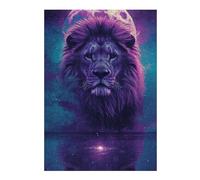 1000pcs(38x26cm) Puzzle Per Adulti Puzzle Lion Moon Reflection Art Print Puzzle Per Adulti Gioco Per Famiglie Difficile Regali Difficili Per Amici E Familiari 1000pcs(38x26cm)
