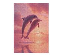 1000pcs(38x26cm) Puzzle Per Adulti Puzzle Pink Dolphins Sunset Puzzle Per Adulti Gioco Per Famiglie Ma Divertente E Umoristico Attività Divertenti A Casa 1000pcs(38x26cm)