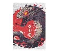 1000pcs(38x26cm) Puzzle Per Adulti Puzzle Stylized Snake with Japanese Text Puzzle Per Adulti Giocattoli Antistress Taglio Di Precisione Ottimo Regalo Per I Giocatori 1000pcs(38x26cm)