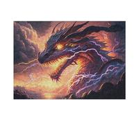 1000pcs(38x26cm) Puzzle Per Adulti Puzzle Thunder Dragon Unleashed Puzzle Per Adulti Giochi Rilassanti Decorazione Da Parete Regali Per Amici E Familiari 1000pcs(38x26cm)