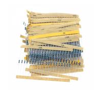 1000Pcs 50 Values x 20pcs 1/4W 1Ω~10MΩ Metal Film Resistor Resistance Assortment Kit Set 1% Capacitance Meters