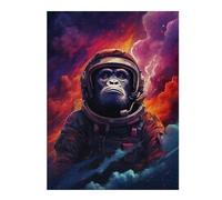 1000pcs(52x38cm) Puzzle Gorilla Astronaut in Space Puzzle Per Adulti Giochi Rilassanti Taglio Di Precisione Regali Unici Per Compleanno E Natale 1000pcs(52x38cm)