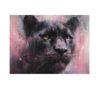 1000pcs(52x38cm) Puzzle Per Adolescenti Abstract Panther Portrait with Pink Accents Puzzle Per Adulti Giochi Divertenti Vacanza A Casa Passatempo Sfida Da Completare 1000pcs(52x38cm)