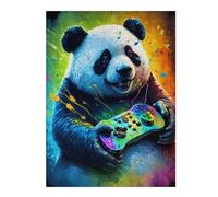 1000pcs(52x38cm) Puzzle Per Adolescenti Colorful Panda Gaming Art Print Puzzle Per Adulti Giochi Per Famiglie Migliorano La Memoria Regali Unici Per Compleanni 1000pcs(52x38cm)