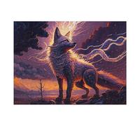 1000pcs(52x38cm) Puzzle Per Adolescenti Electric Fox Nature's Power Unleashed Puzzle Per Adulti Gioco Rompicapo Analisi E Logica Difficile E Sfida 1000pcs(52x38cm)