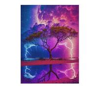 1000pcs(52x38cm) Puzzle Per Adolescenti Electric Tree Reflections Puzzle Per Adulti Giochi Per Famiglie Gara Di Velocità Delle Mani Attività Divertenti A Casa 1000pcs(52x38cm)