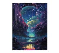 1000pcs(52x38cm) Puzzle Per Adolescenti Fantasy Cloudscape with City Reflections Puzzle Per Adolescenti Giocattolo Decorazione Da Parete Regali Per Donne Sfida Educativa 1000pcs(52x38cm)