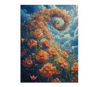 1000pcs(52x38cm) Puzzle Per Adolescenti Floral Spiral Sky Dance Puzzle Per Adulti Gioco Pratico Decorazione Perfetta Difficile Da Completare 1000pcs(52x38cm)
