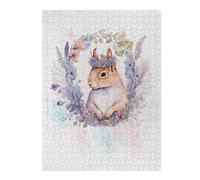 1000pcs(52x38cm) Puzzle Per Adolescenti Floral Squirrel Painting Puzzle Per Adolescenti Giocattoli Fai Da Te Regalo Di Compleanno Regali Unici Per Compleanno E Natale 1000pcs(52x38cm)