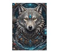1000pcs(52x38cm) Puzzle Per Adolescenti Galactic Shaman Wolf Puzzle Per Adolescenti Giocattoli Fai Da Te Regalo Di Compleanno Regali Unici Per Compleanno E Natale 1000pcs(52x38cm)