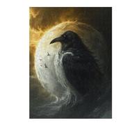 1000pcs(52x38cm) Puzzle Per Adolescenti Moonlit Raven Flight Puzzle Per Adolescenti Giochi Per Famiglie Ma Divertenti E Umoristici Regali Per Ridurre Lo Stress 1000pcs(52x38cm)