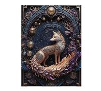 1000pcs(52x38cm) Puzzle Per Adolescenti Mythical Red Fox Art Deco Puzzle Per Adolescenti Giocattoli Fai Da Te Regalo Di Compleanno Regali Unici Per Compleanno E Natale 1000pcs(52x38cm)