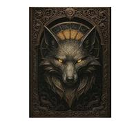 1000pcs(52x38cm) Puzzle Per Adolescenti Ornate Fox Head - Gothic Elegance Fantasy Poster Puzzle Per Adulti Giocattoli Fai Da Te Sfida Difficile Regali Unici Per Compleanno E Natale 1000pcs(52x38cm)