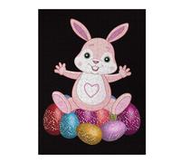 1000pcs(52x38cm) Puzzle Per Adolescenti Puzzle Dabbing Rabbit Easter Day Puzzle Giochi Divertenti Decorazione Murale Regali Unici Per Compleanni 1000pcs(52x38cm)