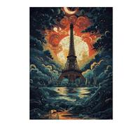 1000pcs(52x38cm) Puzzle Per Adolescenti Puzzle Parisian Night Romance Puzzle Per Adulti Giochi Rilassanti Per Divertimento in Famiglia Per Compleanno, Natale 1000pcs(52x38cm)