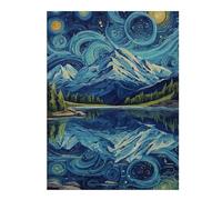 1000pcs(52x38cm) Puzzle Per Adolescenti Starry Night Mountain Reflections -3 Puzzle Per Adulti, Giocattoli Antistress, Regali Che Migliorano La Memoria Per Amici E Familiari 1000pcs(52x38cm)