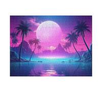 1000pcs(52x38cm) Puzzle Per Adolescenti Sunset Synth Serenity Puzzle Per Adolescenti: Giocattoli Antistress, Un'opera D'arte, Attività Divertenti Da Fare A Casa 1000pcs(52x38cm)