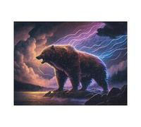 1000pcs(52x38cm) Puzzle Per Adolescenti Thundering Bear Majesty -3 Puzzle Per Adolescenti Gioco Rompicapo Regalo Di Compleanno Attività Divertenti A Casa 1000pcs(52x38cm)