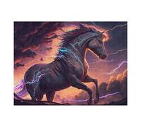 1000pcs(52x38cm) Puzzle Per Adolescenti Thundering Horse Sky Puzzle Per Adolescenti Gioco Rompicapo Regalo Di Compleanno Attività Divertenti A Casa 1000pcs(52x38cm)