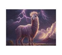 1000pcs(52x38cm) Puzzle Per Adolescenti Thundering Llama Stormscape-1 Puzzle Per Adulti Gioco Pratico Assemblaggio Di Modelli Regali Unici Per Compleanni E Occasioni Speciali 1000pcs(52x38cm)