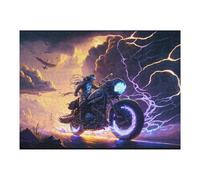 1000pcs(52x38cm) Puzzle Per Adolescenti Thundering Motorcycle Ride -3 Puzzle Giocattolo Decorazione Da Parete Analisi E Logica Divertimento Attività A Casa, 1000pcs(52x38cm)