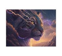 1000pcs(52x38cm) Puzzle Per Adolescenti Thundering Tiger Majesty -1 Puzzle Per Adulti Gioco Rompicapo Analisi E Logica Difficile E Sfida 1000pcs(52x38cm)