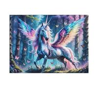 1000pcs(52x38cm) Puzzle Per Adolescenti Winged Unicorn in Forest Puzzle Per Adolescenti Gioco Rompicapo Regalo Di Compleanno Attività Divertenti A Casa 1000pcs(52x38cm)