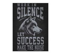 1000pcs(52x38cm) Puzzle Per Adolescenti Work Hard In Silence Wolf Puzzle Per Adulti Giocattoli Fai Da Te Sfida Difficile Regali Unici Per Compleanno E Natale 1000pcs(52x38cm)