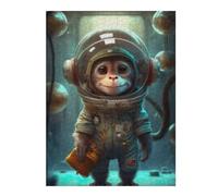 1000pcs(52x38cm) Puzzle Per Adulti Astronaut Space Monkey Puzzle Per Adulti Gioco Pratico Un'opera D'arte Ideale Come Regalo Per Tutta La Famiglia 1000pcs(52x38cm)
