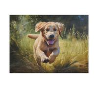 1000pcs(52x38cm) Puzzle Per Adulti E Adolescenti Labrador Retriever Puppy Running Through Grass Puzzle Per Adulti, Giocattoli Antistress, Antistress Ideale Come Regalo 1000pcs(52x38cm)