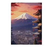 1000pcs(52x38cm) Puzzle Per Adulti Japan's Mount Fuji Sunset Puzzle Per Adolescenti Giochi Rilassanti Antistress Interazione Genitore-figlio 1000pcs(52x38cm)