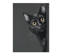 1000pcs(52x38cm) Puzzle Per Adulti Puzzle Black Cat Peeking Puzzle Per Adulti Gioco Per Famiglie Difficile Regali Difficili Per Amici E Familiari 1000pcs(52x38cm)