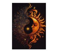1000pcs(52x38cm) Puzzle Per Adulti Puzzle Harmonious Sun And Moon Puzzle Per Adulti Gioco Pratico Corsa Di Velocità Gioco Impegnativo Regali 1000pcs(52x38cm)