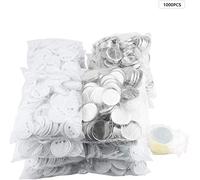 1000pcs 58 Millimetri Fai Da Te Bianco Bottone Pin Badge Clip Copertura Pin Parti Di Consumo For La Pro Macchina Button Maker (2,3 Pollici (58 Mm)),Attrezzatura Efficiente(2.3 inch(58mm))