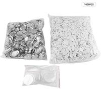 1000pcs 58 Millimetri Fai Da Te Bianco Bottone Pin Badge Clip Copertura Pin Parti Di Consumo For La Pro Macchina Button Maker (2,3 Pollici (58 Mm)),Attrezzatura Efficiente(1.25 inch(32mm))