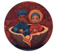 1000pcs (67.5x67.5cm) Fratelli e sorelle, zucca spezzata, motivi africani Jigsaw, Puzzle Fai Da Te Per Adulti E Folla Dai 14 Anni in Su