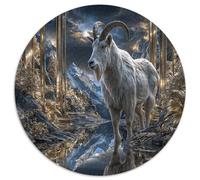 1000pcs (67.5x67.5cm) Puzzle Impossibili Capra bianca in piedi davanti a specchi paralleli Decorazione Per La Casa. Rilassamento E Intelligence Per Adulti